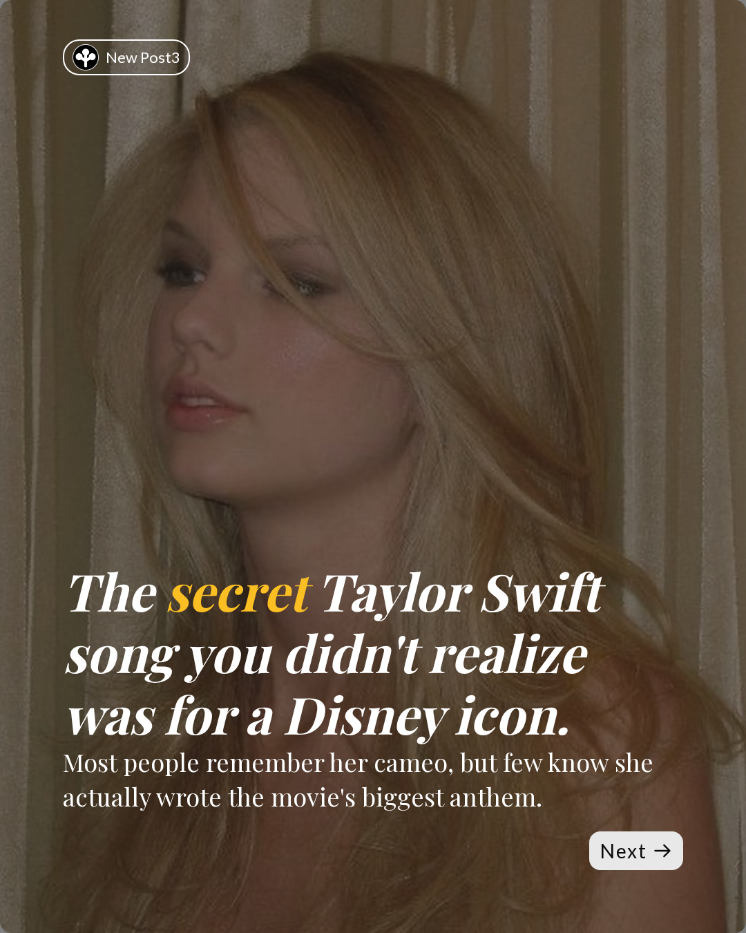 The secret Taylor Swift song you didn't realize was for a Disney icon.